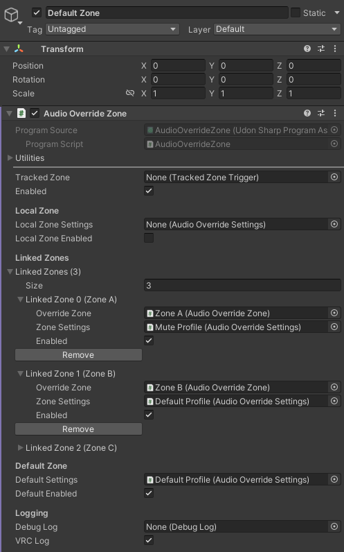 Example 1 - Zones - Default