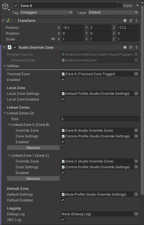 Example 1 - Zones - A