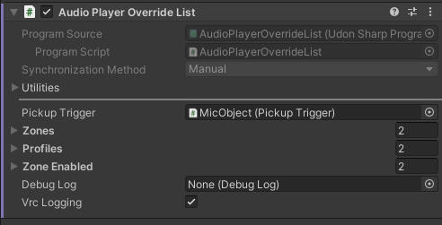 Audio Player Overide List