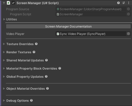 Screen Manager Editor